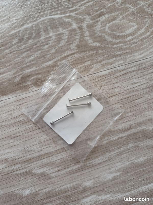 Labret Crazy Factory Piercings Labret Argenté Acier Inoxydable