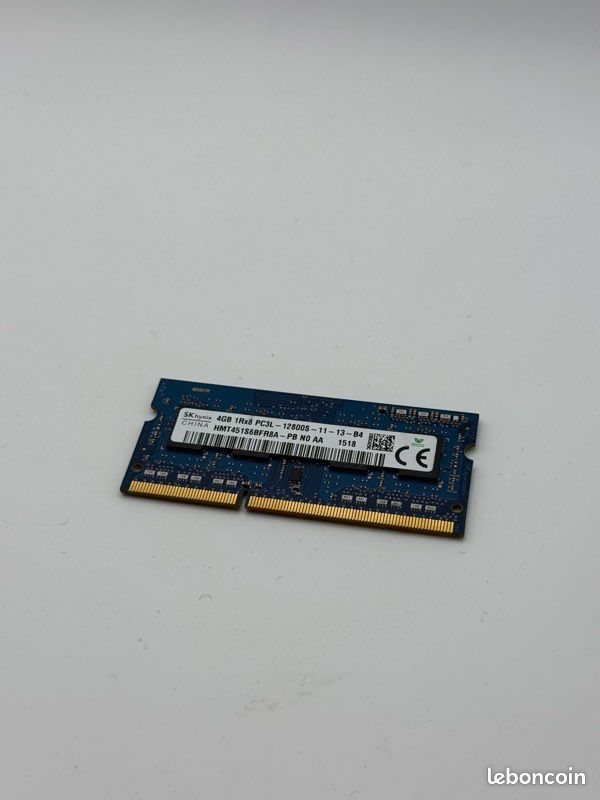 Barrette RAM DDR3L SK Hynix 4 Go 1600MHz PC3L-12800S – HMT451S6BFR8A (image 1)