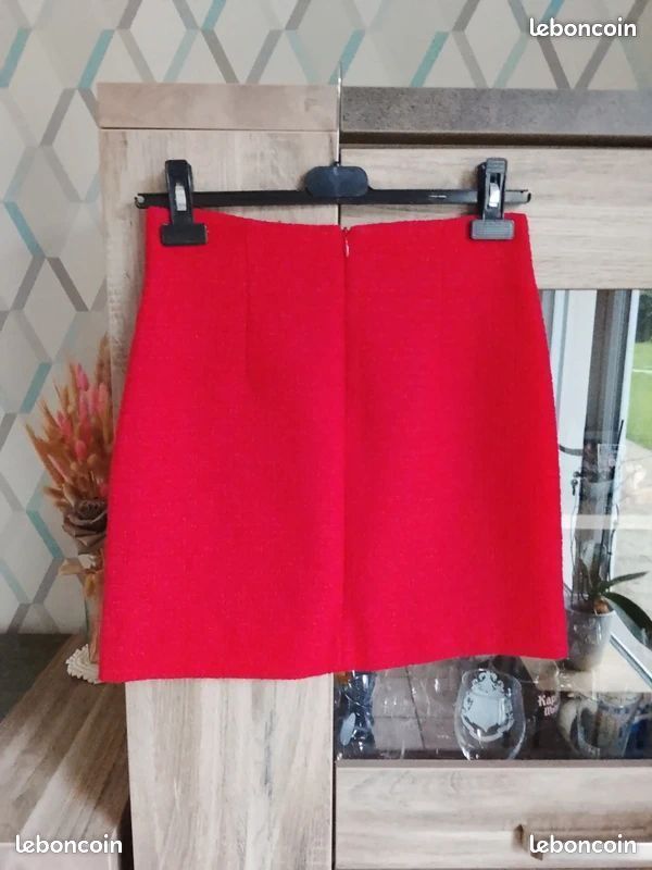 Jupe Courte Doublée Bonobo Femme Taille 42 Gris Foncé - Très Bon État