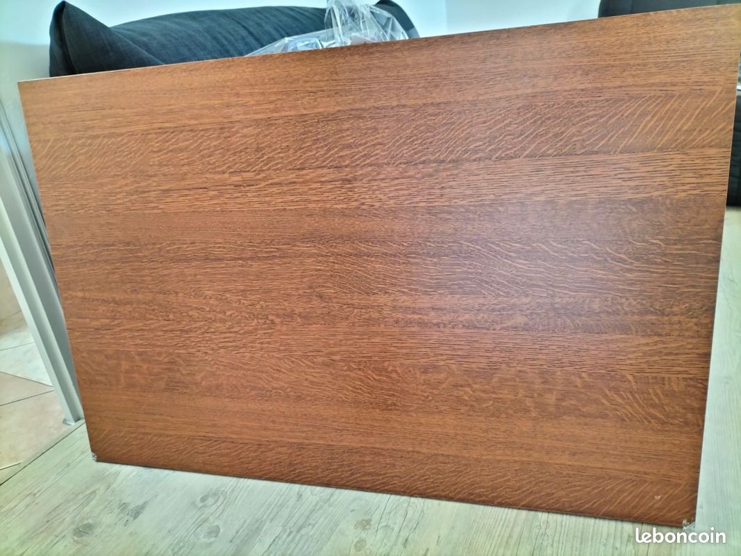 Table rustique 2 rallonges pieds chêne (image 1)