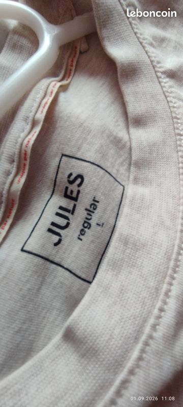 T-shirt beige JULES taille L (image 2)