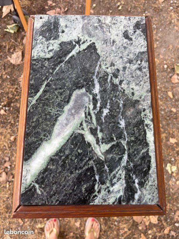 Console haute bois et marbre (image 2)