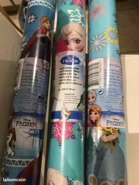 Rouleau papier cadeau la reine des neiges (image 2)