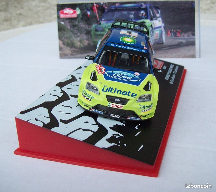 Miniature Ford Focus WRC 2007 – Gronholm, Rallye Monte-Carlo – IXO RAM281, Bleu, 1/43