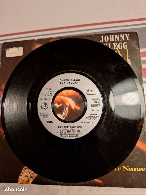 Lot de 5 disques 45 tours A HA Johnny Clémence Nena (image 12)