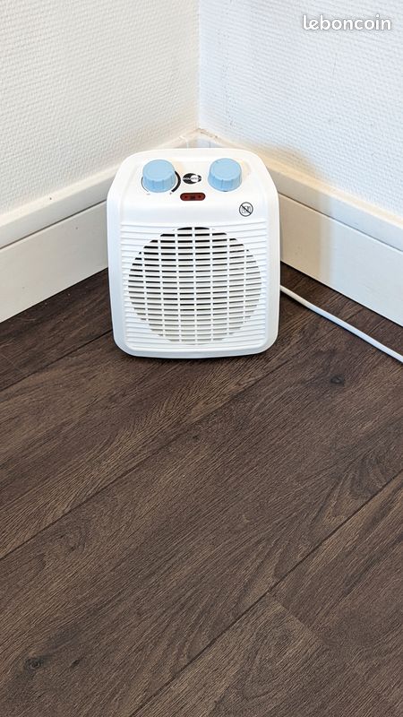 Radiateur soufflant mobile électrique EQUATION Five Blanc 2000 W (image 2)