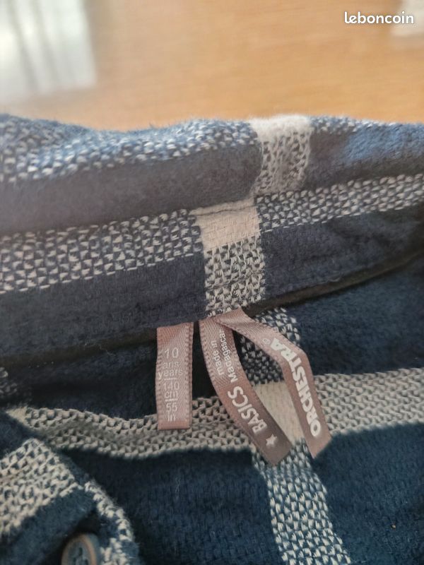Chemise à carreaux manches longues orchestra taille 10 ans en TBE (image 3)