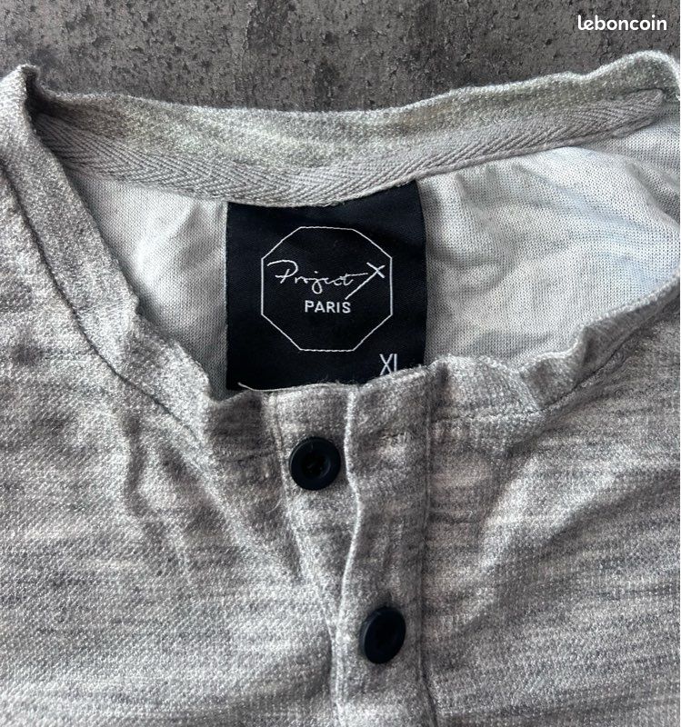 T-shirt à manches longues gris XL Project X Paris (image 5)