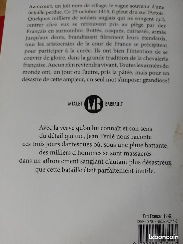 Jean Teulé Azincourt par temps de pluie (image 2)