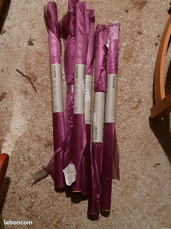 6 flyns lill panel curtain track couleur mauve (image 1)