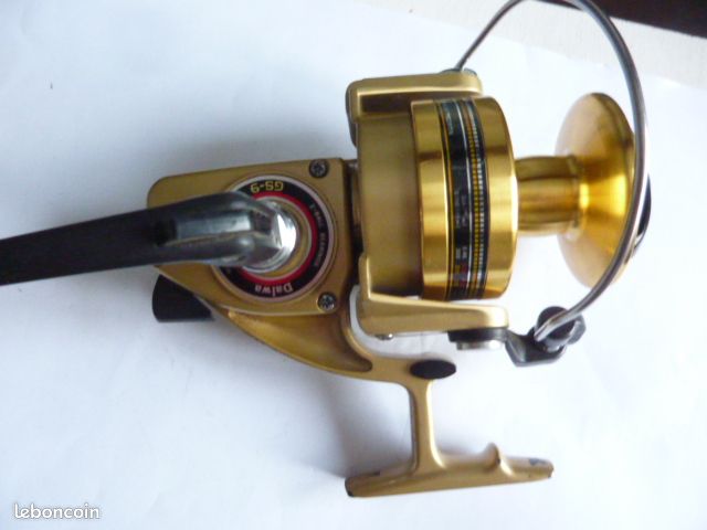 Moulinet Toupie Vintage Daiwa GS-60 – Corps Métal Doré – Fabriqué Au Japon