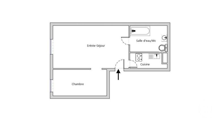 Appartement 2 pièce(s) 22 m²à vendre Paris-3e-arrondissement