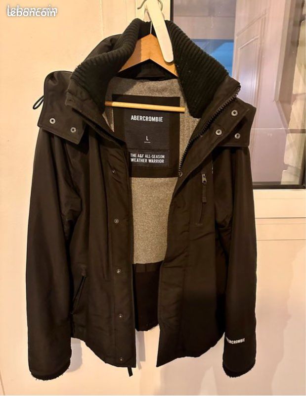 Manteau Abercrombie Fitch noir Vêtements