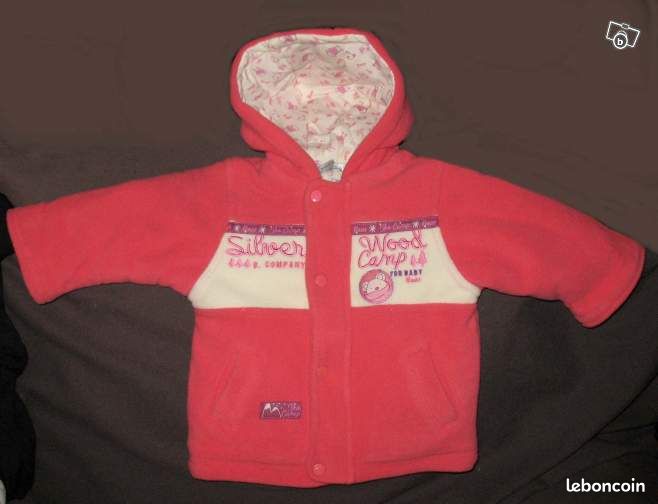 Epais manteau Rose Hiver Taille 3 /6 mois - NEUF (image 1)