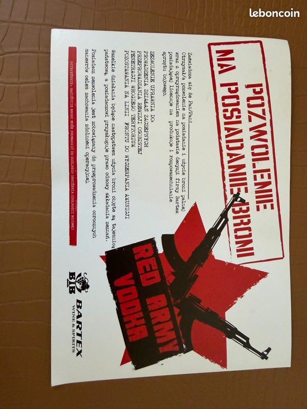 Rare coffret Red Army Vodka AK47 – caisse bois + 6 verres (image 7)