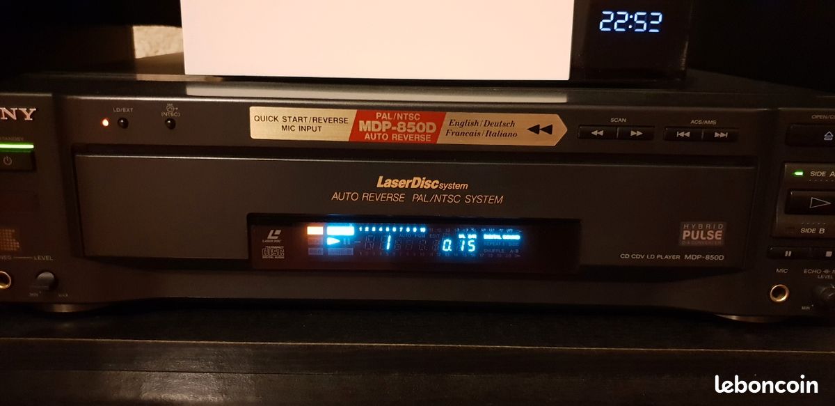 Lecteur Laserdisc Sony MDP-800 - Pour Pièces / Réparation - Avec Télécommande