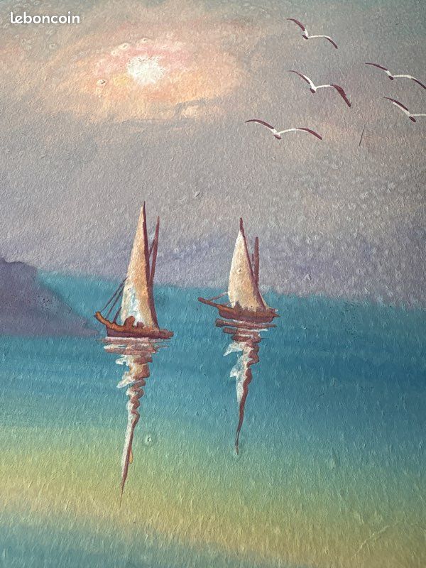 Gouache L’Esterel de V. Contoux sur papier épais (image 5)
