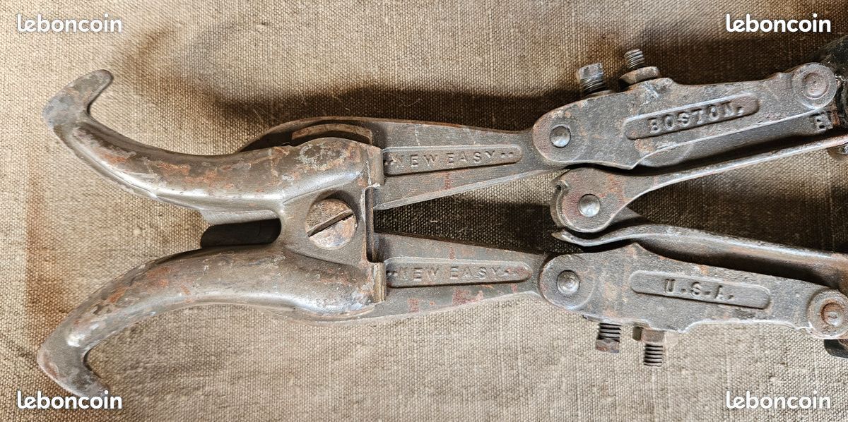 Cisailles Décalées Professionnelles Leverage Tools Inc. 9L – USA, Manche Acier Et Plastique Orange
