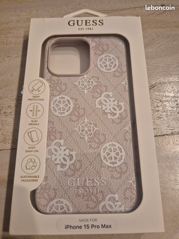 Guess Coque de téléphone Guhcp15Xhc4Sew iPhone 15 Pro Max 6.7 Crossbody Cord 4G Print Clair| Techinn
