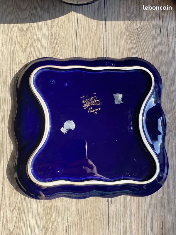 Cache pot et assiette en faïence (image 6)
