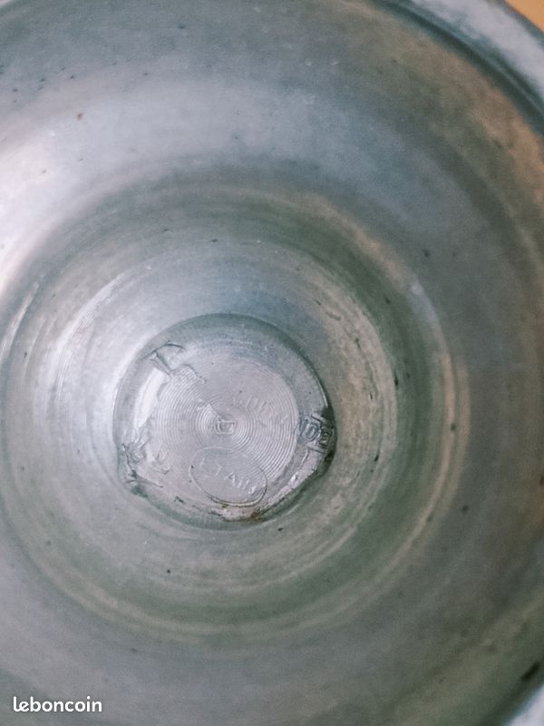 Lot 10 gobelets étain verre a digestif étain pur 95%, 6 cmet 9 cm de haut (image 10)
