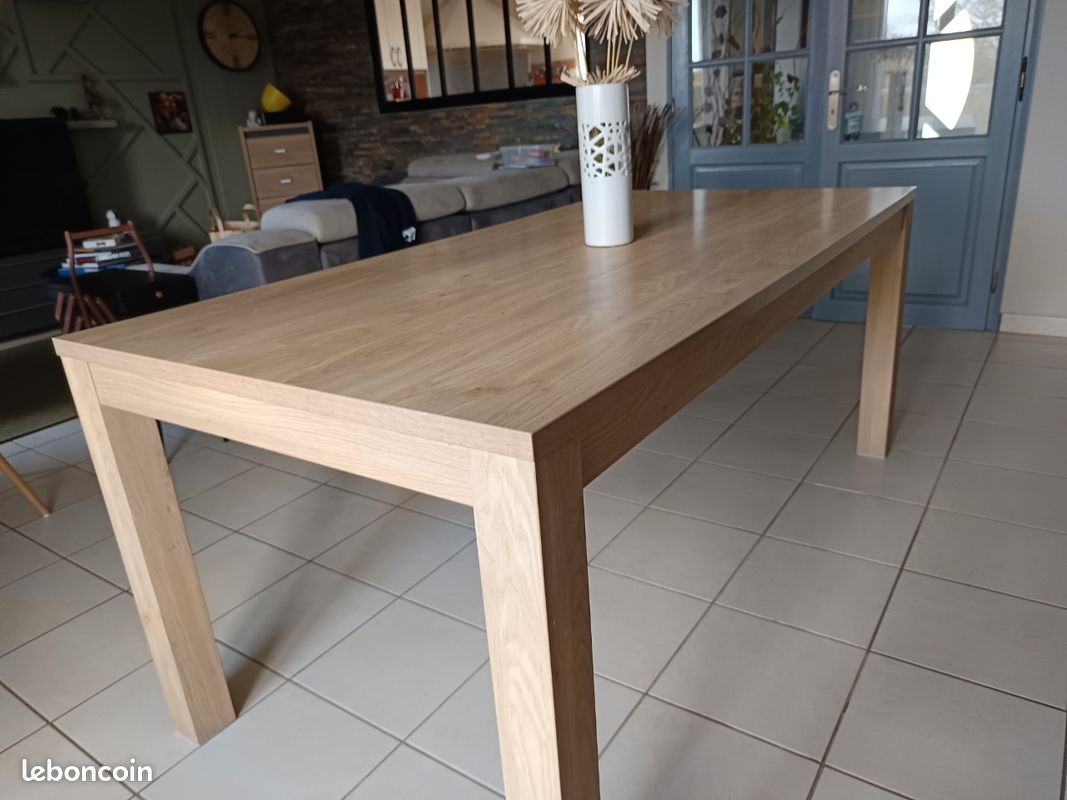 Table rectangulaire contemporaine couleur hêtre (image 3)