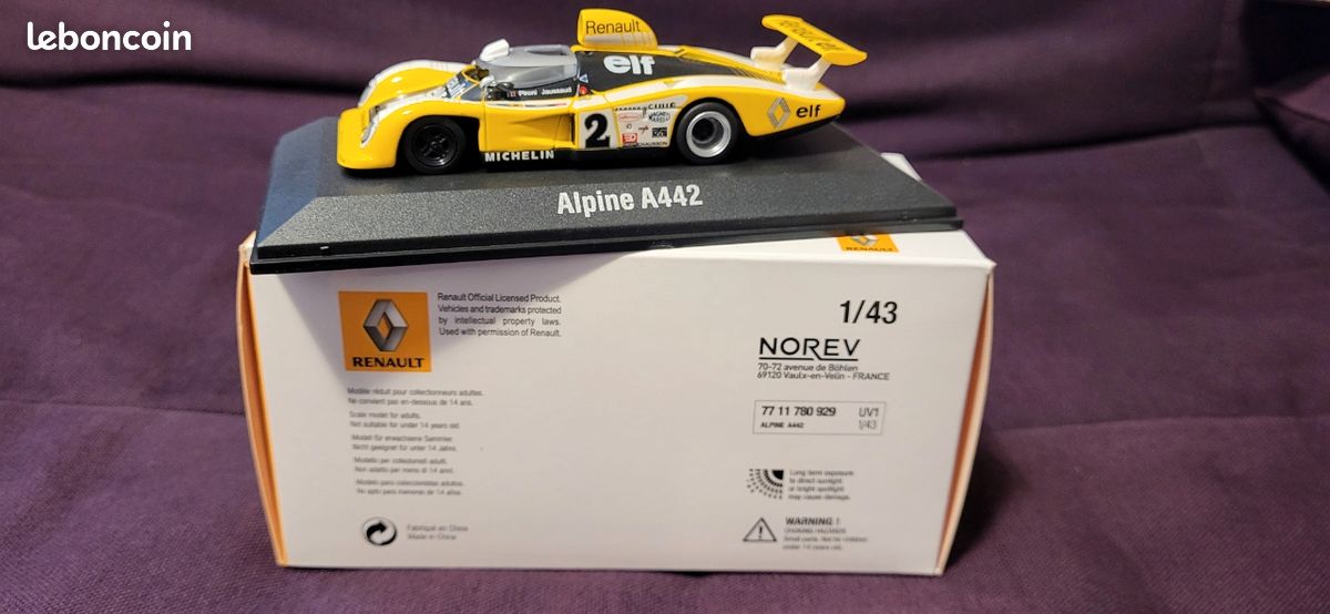 1/43 Le Mans 24 Hours Race Car Collection Renault T Alpine A442B Winner 1978