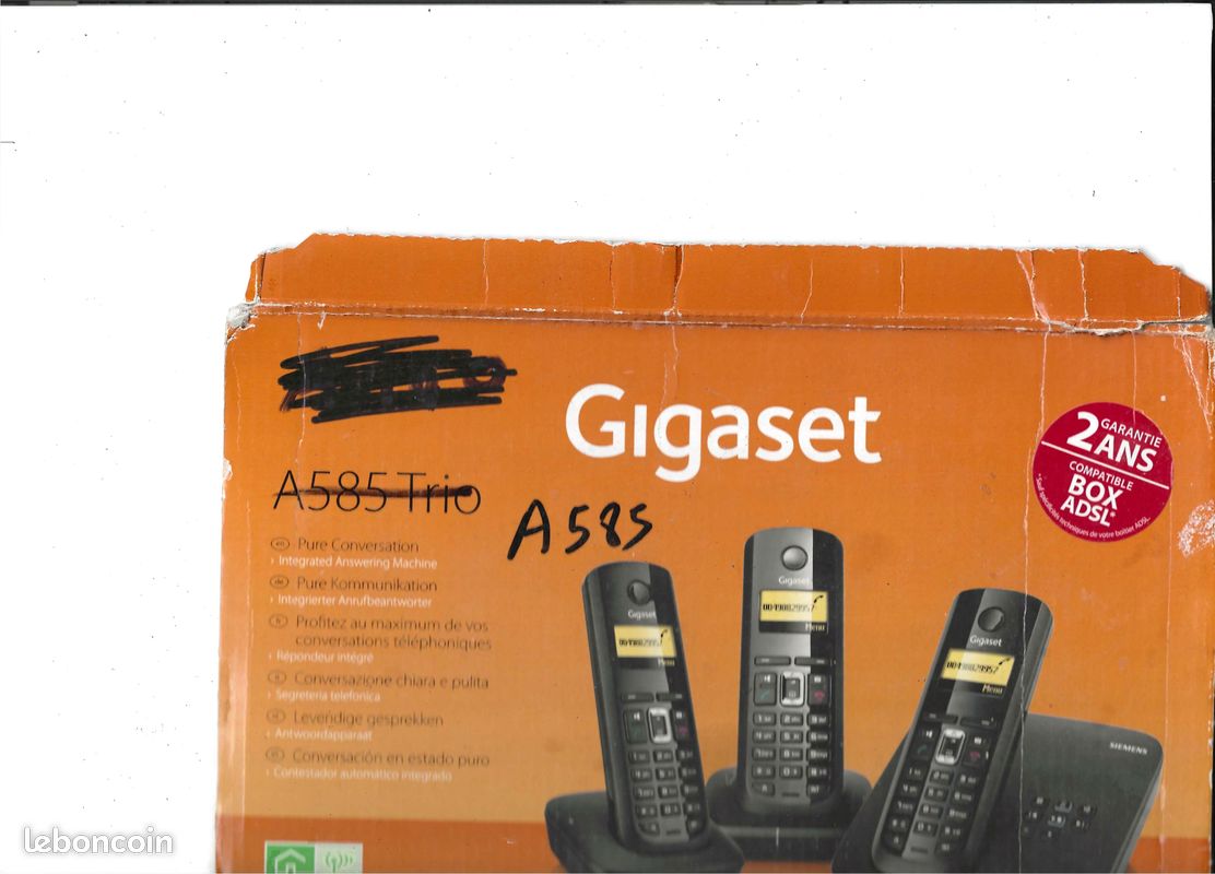 Téléphone fixe sans fil Gigaset A585 (image 1)