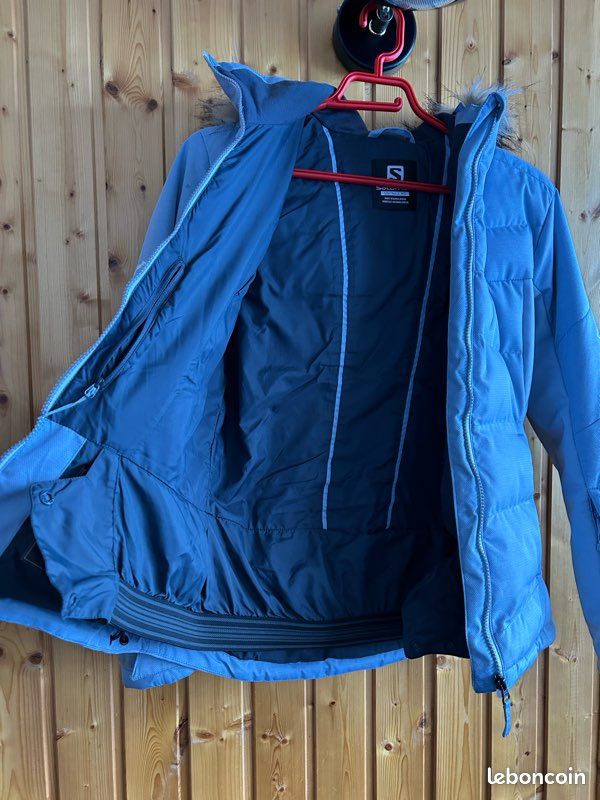 Blouson ski femme Salomon bleu clair XS Sport Plein air