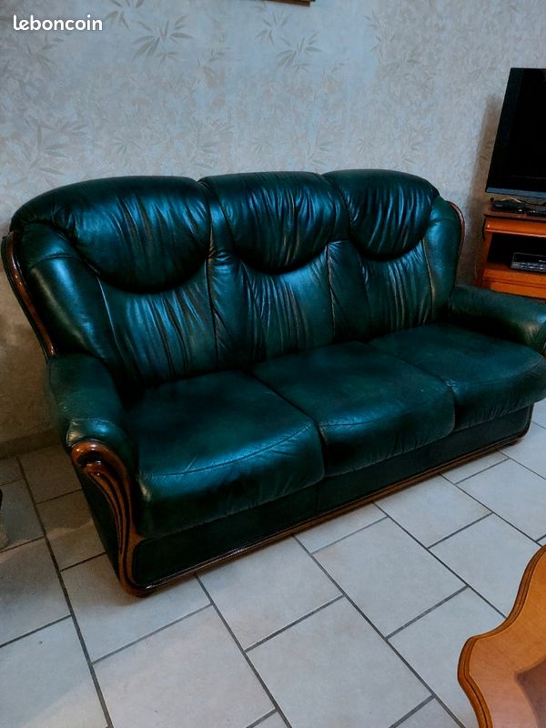 Vends canapé en cuir (image 2)