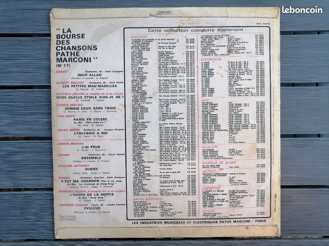 Disque Vinyle 33 T La Bourse des chansons (image 2)