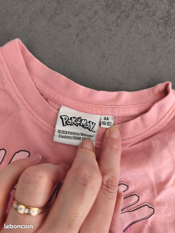 Peignoir Pokemon Pyjama Pokémon Fille - Haut Pikachu Évoli Et Bas Rose Vert - Ensemble Nuit Enfant Vêtement Licencié Pokémon