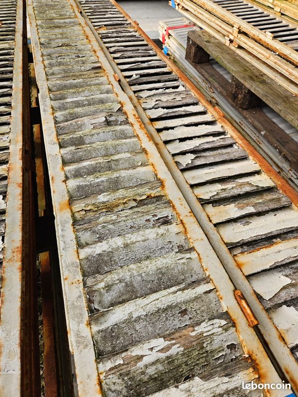 Persiennes du XIXeme en très bon état Bois en chêne et cadre en acier (image 6)