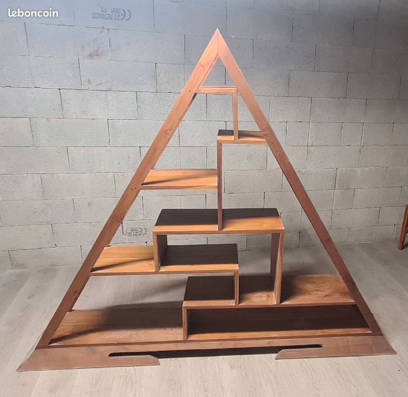 Étagère triangle bois exotique (image 2)
