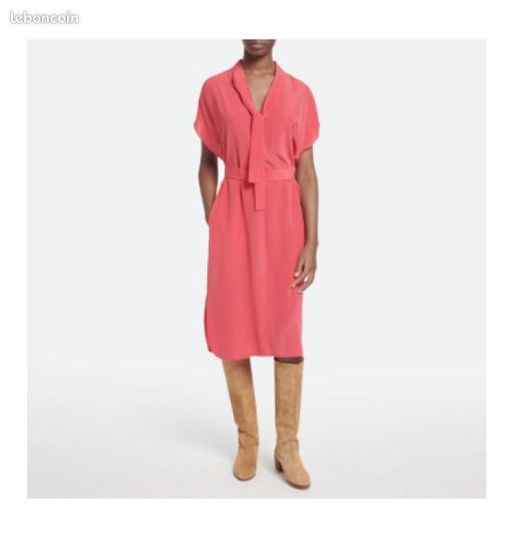 Robe Vanessa Bruno Sans Manches - Taille 2, Noire, Longueur Genou, Occasion Très Bon état