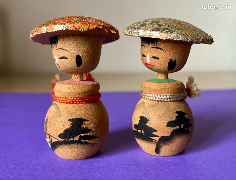 Poupée Kokeshi Japonaise mini vintage Collection