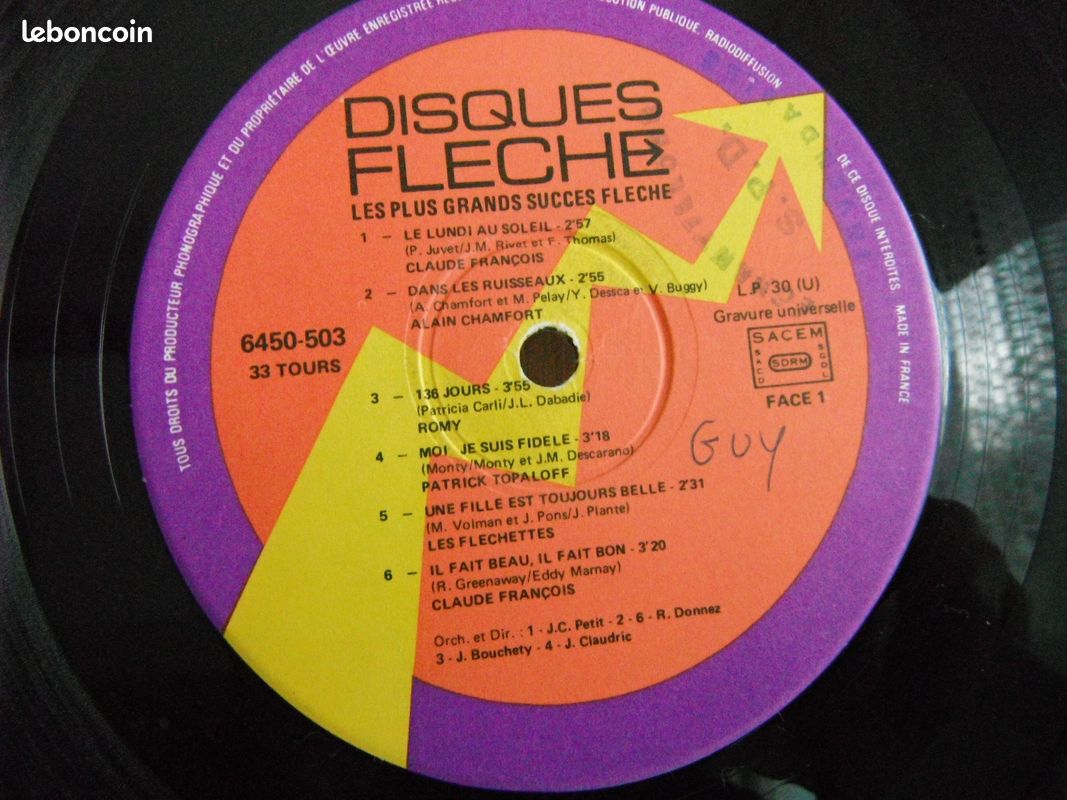 Disque fleche 33t les plus grands succe ref s 6450503 (image 3)