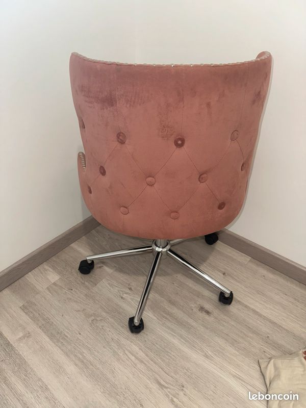 Chaise de bureau rose (image 2)