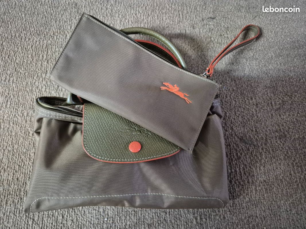 Véritable sac Longchamp Le Pliable avec sa pochette (image 7)