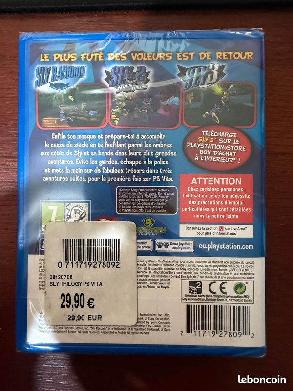 The Sly Trilogy PS3 - Jeux Vidéo | Rakuten