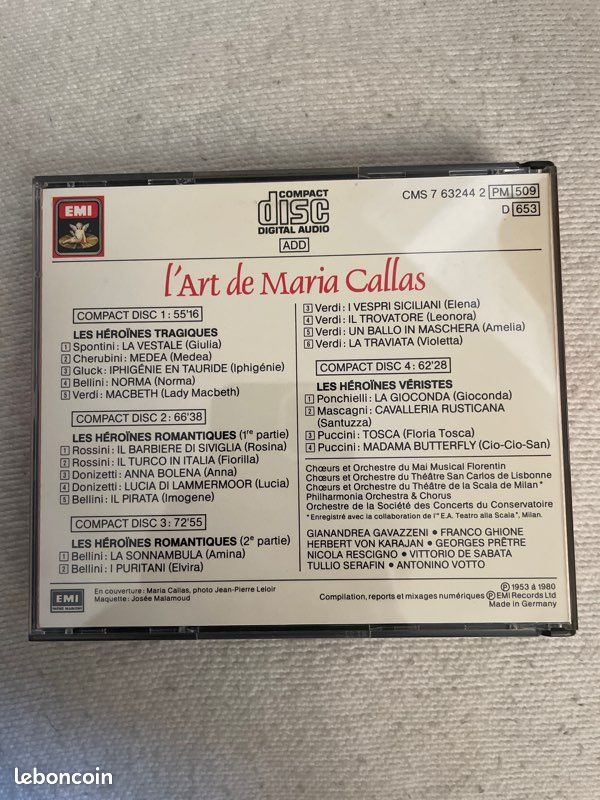 L’art de Maria Callas- EMI 4 CD (image 2)