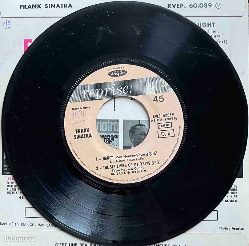 ♥🎼45t🇺🇸 ✦ Frank Sinatra (Strangers in the Night) ✷ 1966 (image 4)