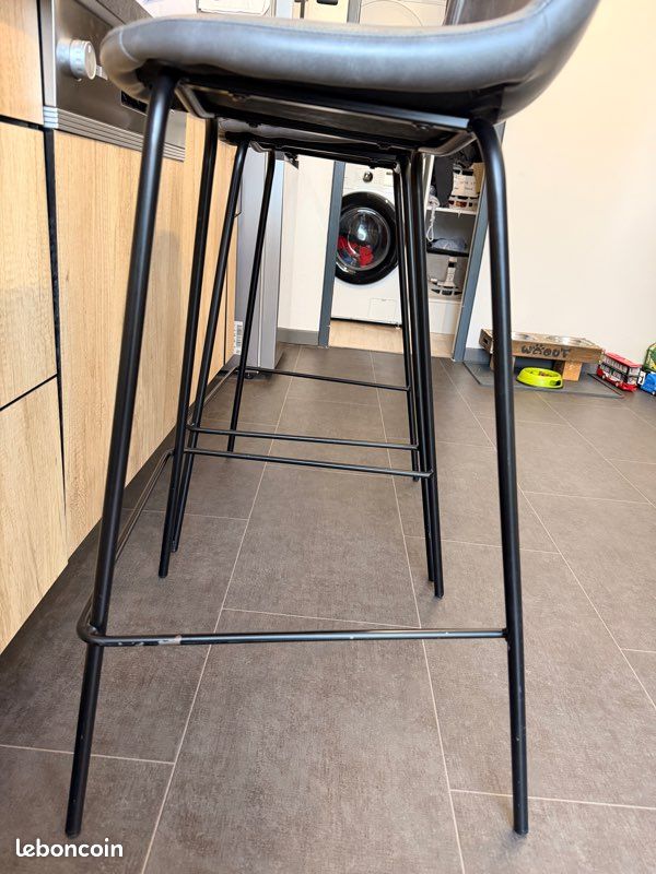 Lot de 2 tabourets chaises bar (image 4)