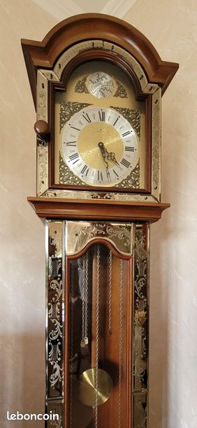 pendule murale carillon de style henry II mécanisme d'horlogerie XIXeme