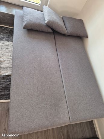 Canapé Lit Convertible IKEA Asarum/Alvdalen - Clic-clac Gris Avec Coffre