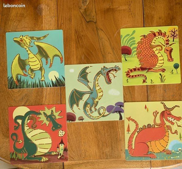 Pochoirs dragons Djeco (5) (image 1)