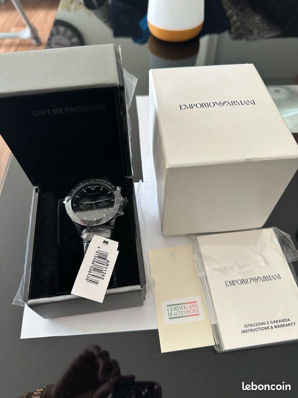 Montre Emporio Armani black noir neuf (image 1)