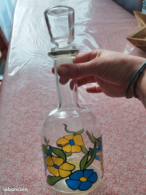 Carafe fleurie vintage (image 1)