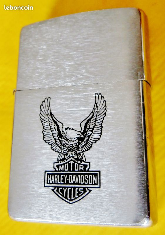 Briquet Zippo Chrome Brossé Avec Plaque Aigle Argenté - Briquet Tempête à Essence - Neuf
