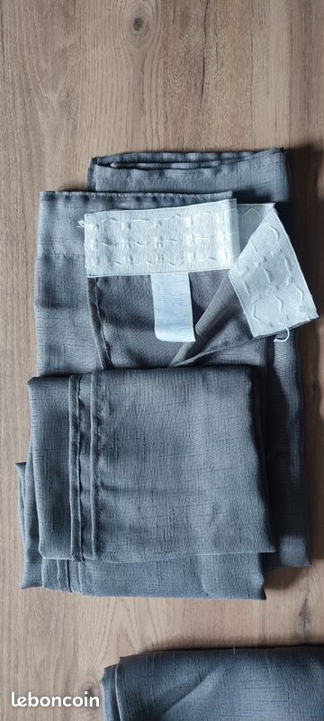 Voilage finition Pattes cachées. Marque Miulee. Taille: 140/260 *2. Gris taupe (image 1)